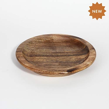 Handmade Mango Wood Salad Plate for Elegant Serving