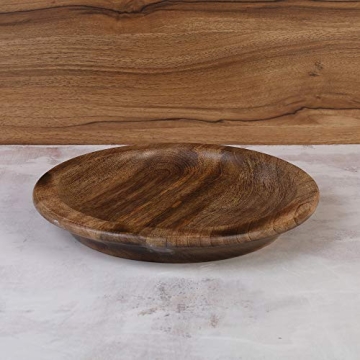 Handmade Mango Wood Salad Plate for Elegant Serving