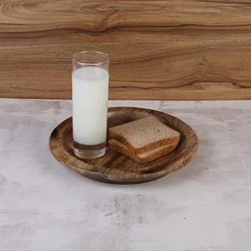 Handmade Mango Wood Salad Plate for Elegant Serving