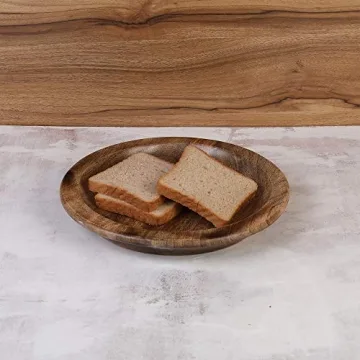 Handmade Mango Wood Salad Plate for Elegant Serving