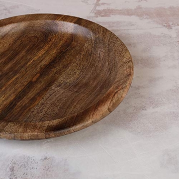 Handmade Mango Wood Salad Plate for Elegant Serving