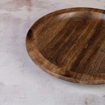 Handmade Mango Wood Salad Plate for Elegant Serving