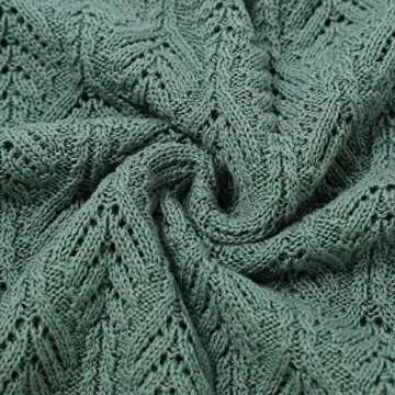 Opewod Baby Blanket 100% Cotton Knit for Newborns