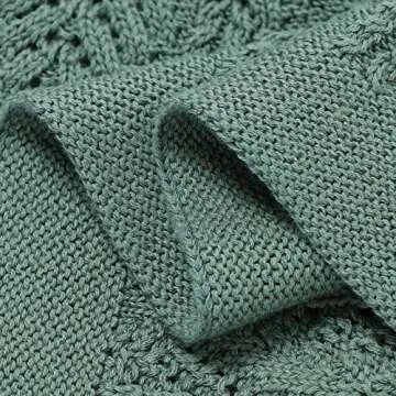Opewod Baby Blanket 100% Cotton Knit for Newborns