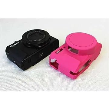 Stylish Silicone Camera Case Cover for Canon G7x Mark II