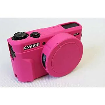 Stylish Silicone Camera Case Cover for Canon G7x Mark II