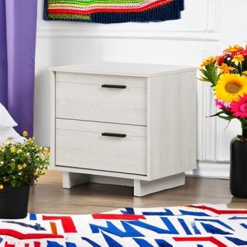 Modern Winter Oak 2-Drawer Nightstand by South Shore