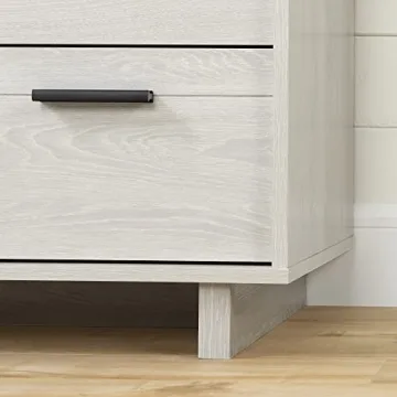 Modern Winter Oak 2-Drawer Nightstand by South Shore