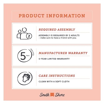 Modern Winter Oak 2-Drawer Nightstand by South Shore