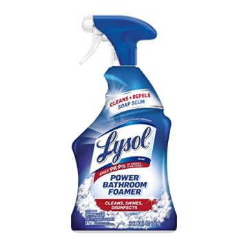 Lysol Power Foaming Cleaning Spray for Bathrooms Clean Shine