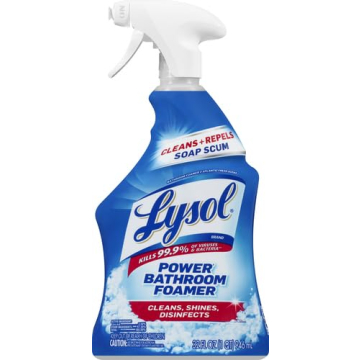 Lysol Power Foaming Cleaning Spray for Bathrooms Clean Shine
