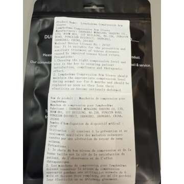 MGANG Lymphedema Compression Arm Sleeve for Women Men, Opaque, 15-20 mmHg Compression Full Arm Support with Silicone Band, Relieve Swelling, Edema, Post Surgery Recovery, Single Black XL