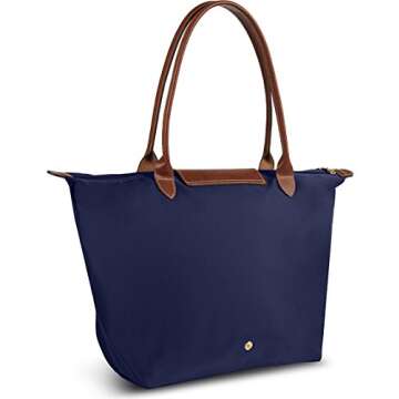 Longchamp Le Pliage Large Folding Tote - Navy Style