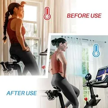 COOLWUFAN Fan for Bike, 3 Speeds Rotatable Battery Powered Exercise Bike Fan with LED Lights of 3 Setting, USB Portable Fan for Bike, Accessories for Bicycle