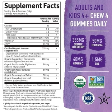 Garden of Life Organic Elderberry Gummies for Immunity Support