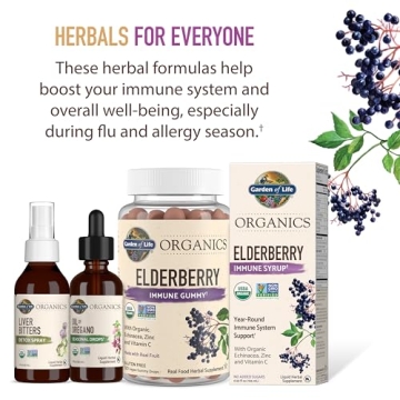 Garden of Life Organic Elderberry Gummies for Immunity Support