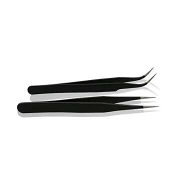 Tweezers Straight and Curved for Precision Pick up and Placement - Eyelash Extensions, Health and Beauty, Cosmetics