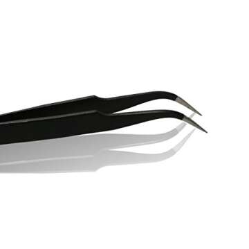 Tweezers Straight and Curved for Precision Pick up and Placement - Eyelash Extensions, Health and Beauty, Cosmetics