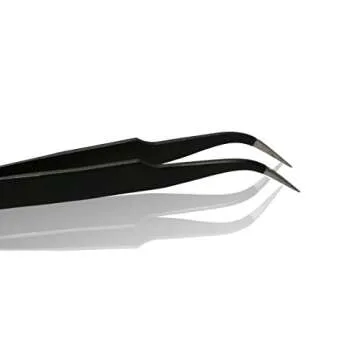 Tweezers Straight and Curved for Precision Pick up and Placement - Eyelash Extensions, Health and Beauty, Cosmetics