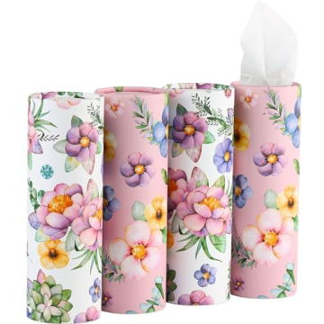 Winoo Car Tissue Holder - 4 Pack Convenient Travel Tissue Tubes for Cars