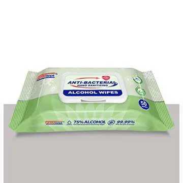 Germisept 75% Alcohol Advanced Hand Sanitizing Wipes 3 Packs of 50 Count/Pack = 150 Wipes