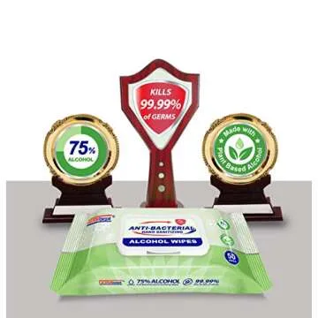 Germisept 75% Alcohol Advanced Hand Sanitizing Wipes 3 Packs of 50 Count/Pack = 150 Wipes