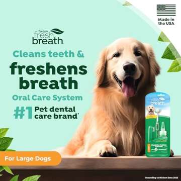 TropiClean Fresh Breath Oral Care Kit - Complete Dental Care for Dogs