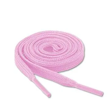 AOMIDI Flat Shoelaces Wide Shoes Lace 2 Pairs Wide Shoelaces Hollow Thick Flat Shoe Laces for Sneakers and Shoes (45" inches (114 cm), Light Pink)