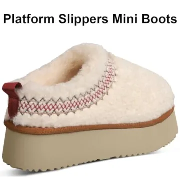 NATRAKI Women's Cozy Platform Slippers for Casual Style