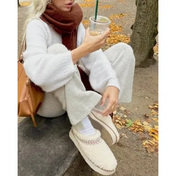 NATRAKI Women's Cozy Platform Slippers for Casual Style