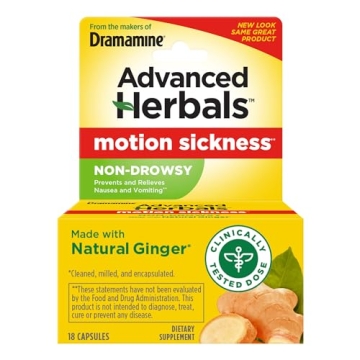 Non-Drowsy Motion Sickness Relief with Natural Ginger