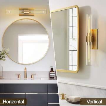 ZHTIECHUI Brass Wall Sconces with Elegant Glass Shades