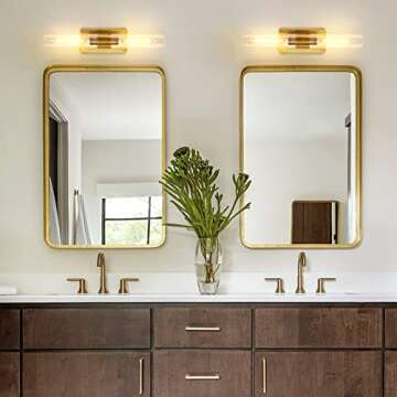 ZHTIECHUI Brass Wall Sconces with Elegant Glass Shades