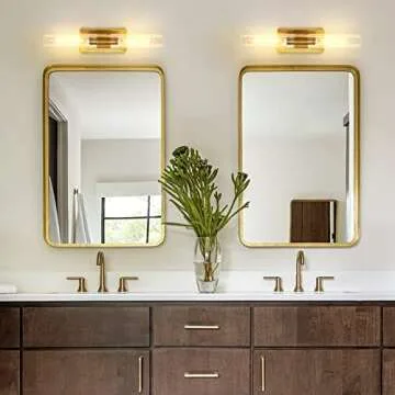 ZHTIECHUI Brass Wall Sconces with Elegant Glass Shades