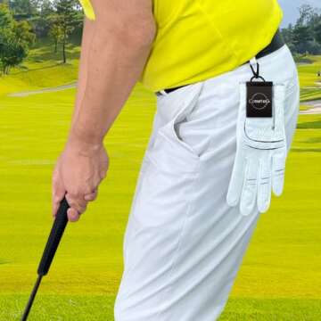 CreateG Golf Glove Holder 2 PC - Not to The Pocket, But to The Waist - Both Sides Velcro Loop Holder Grabber Keeper - On Course Golf Accessories - Golf Gifts… (Black)