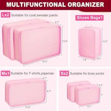 Packing cubes for Travel, CALACH Luggage Organizer Bags 6 Set Packing Cubes for Suitcases Travel Ess...