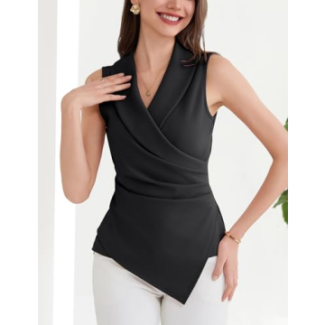 Shop GRACE KARIN Women's Stylish Sleeveless Wrap Top Now!