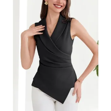 Shop GRACE KARIN Women's Stylish Sleeveless Wrap Top Now!