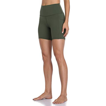 Colorfulkoala Women's High Waisted Biker Shorts - Soft, Stretchy & Stylish Activewear in Olive Green