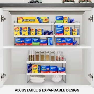 MAGLADY Adjustable Kitchen Organizer for Foil & Wrap