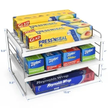 MAGLADY Adjustable Kitchen Organizer for Foil & Wrap