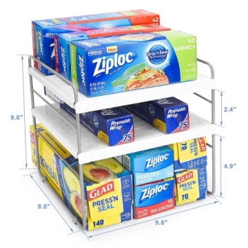 MAGLADY Adjustable Kitchen Organizer for Foil & Wrap