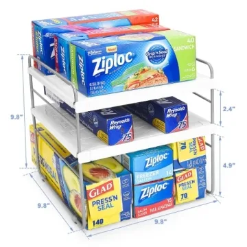 MAGLADY Adjustable Kitchen Organizer for Foil & Wrap