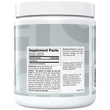 Solimo Glutamine Powder - Unflavored, 5G L-Glutamine - 60 Servings