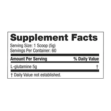Solimo Glutamine Powder - Unflavored, 5G L-Glutamine - 60 Servings