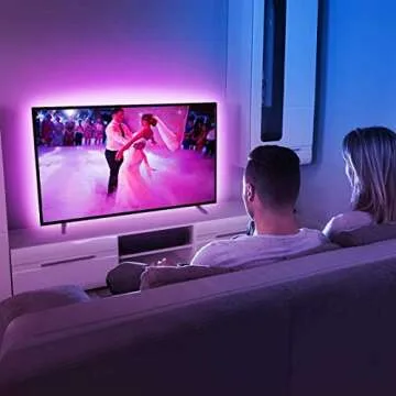 LE LED Strip Lights for TV,6.56Ft RGB Color Changing TV Backlights with Remote, Christmas Gifts for Men & Women, USB Powered Bias Lighting for 32-65 Inch TV, PC, Mirror, Home, Wall Decorations