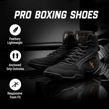Hayabusa Pro Boxing Shoes - Lightweight Flexibility & Grip for Boxers
