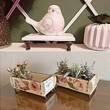 Olldag 24pcs Antique Brass Box Legs, Hardware Jewelry Box Legs Feet, Corner Protector Decorative Jewelry Box Feet for Gift Box Wood Wooden Case Vintage (Bronze)