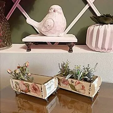 Olldag 24pcs Antique Brass Box Legs, Hardware Jewelry Box Legs Feet, Corner Protector Decorative Jewelry Box Feet for Gift Box Wood Wooden Case Vintage (Bronze)