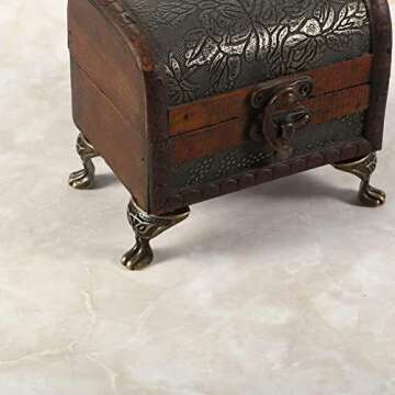Olldag 24pcs Antique Brass Box Legs, Hardware Jewelry Box Legs Feet, Corner Protector Decorative Jewelry Box Feet for Gift Box Wood Wooden Case Vintage (Bronze)